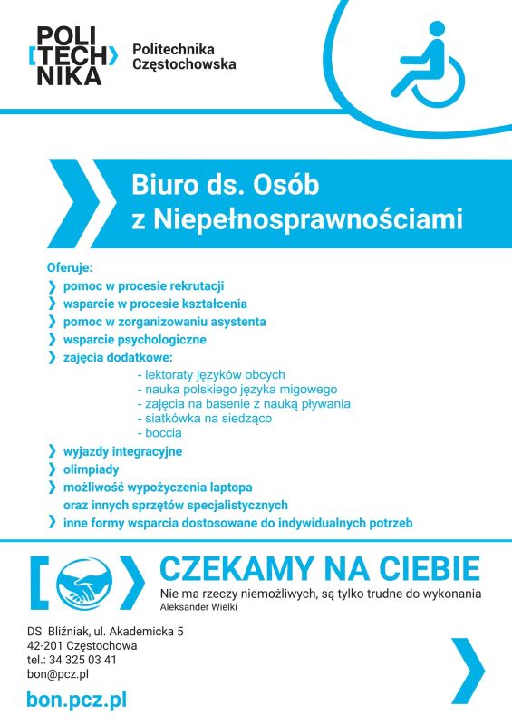 Plakat Biura do spraw Osób z niepełnosprawnościami